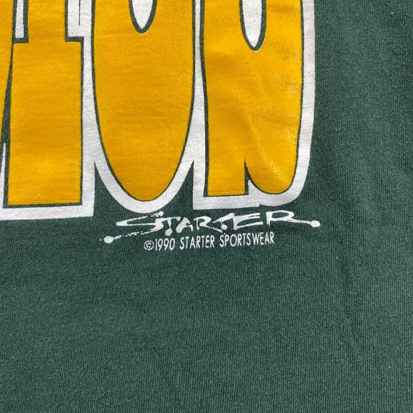 Vintage STARTER 90s Shirt Men Medium M Green 1990 Edmonton Eskimos CFL Football - Picture 4 of 13